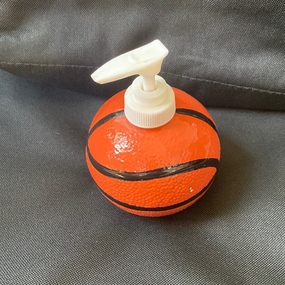 Basketball soap dispenser
